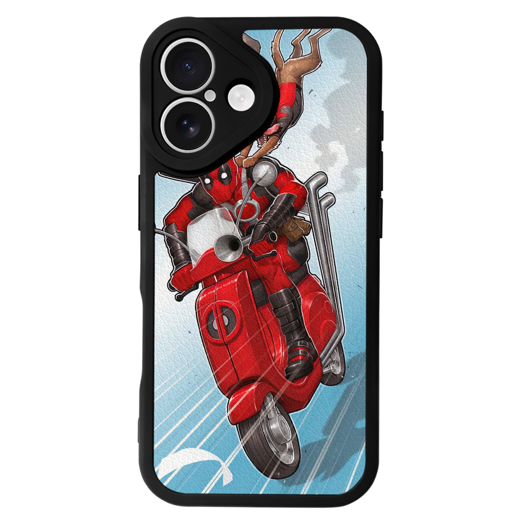 （画像用） Deadpool デッドプール 【iPhone 16シリーズ対応】シリコンスマホケース（レザー調） 材質：シリコン